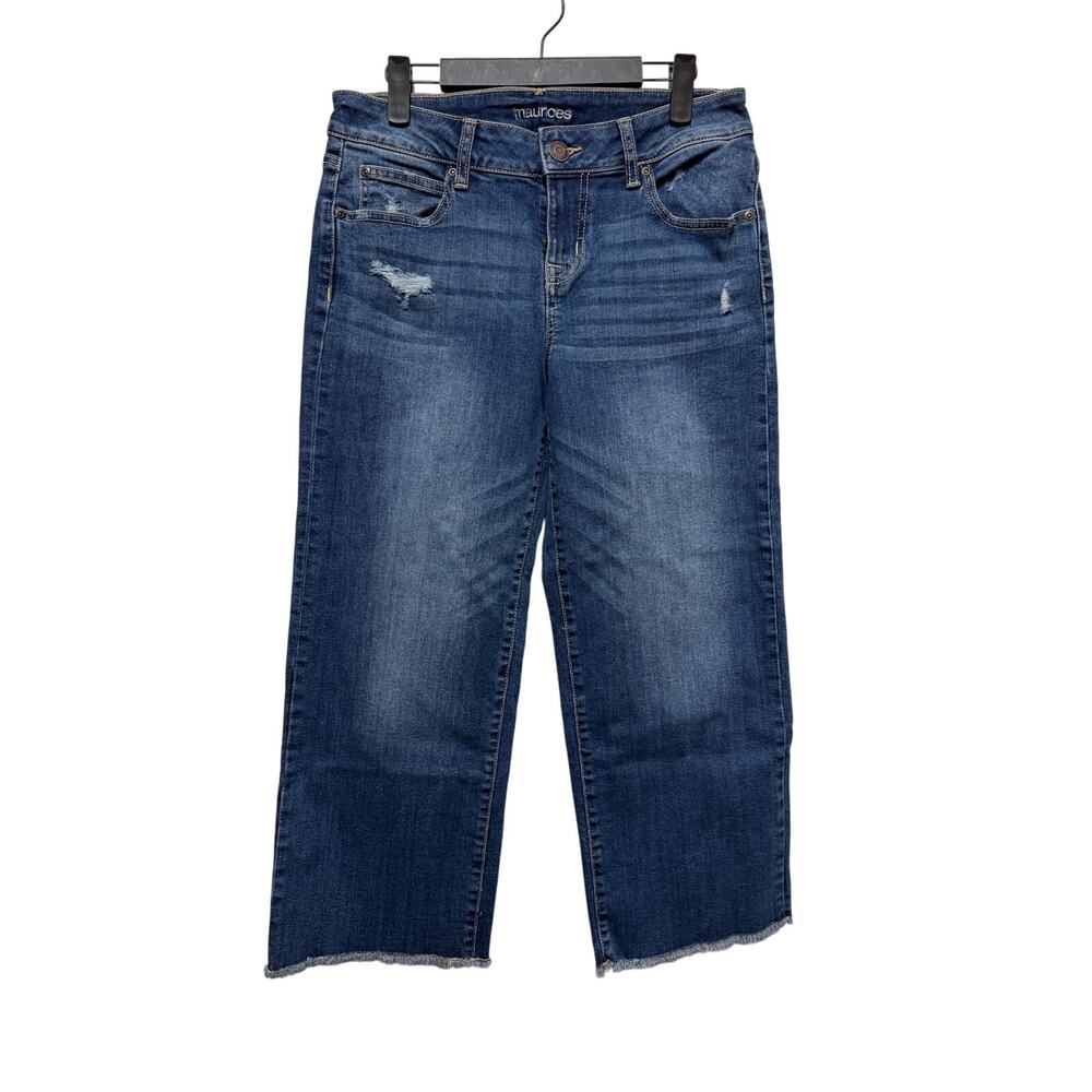 Maurice's Cropped Jeans Distressed Size 6